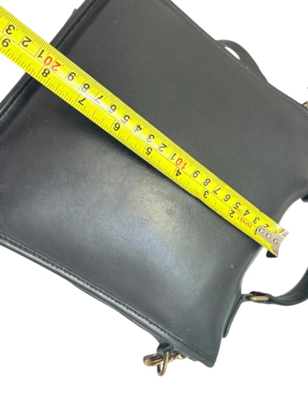 Coach #5130 vintage black leather station bag